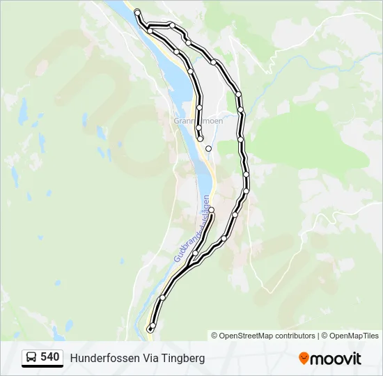 540 Bus Line Map