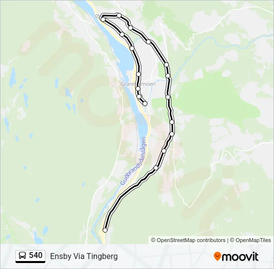 540 Bus Line Map