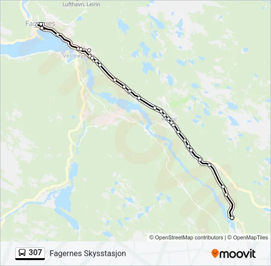 307 Bus Line Map