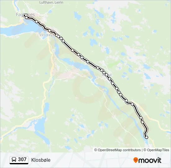 307 Bus Line Map