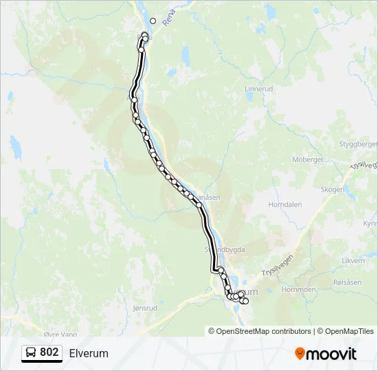 802 Bus Line Map