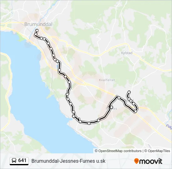 641 Bus Line Map