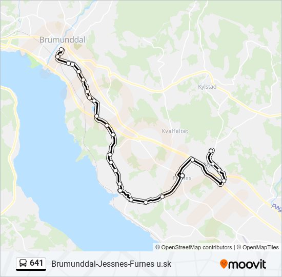 641 bus Line Map