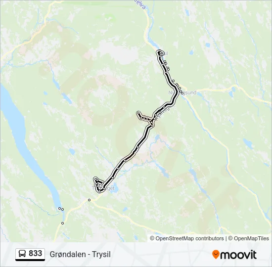 833 Bus Line Map