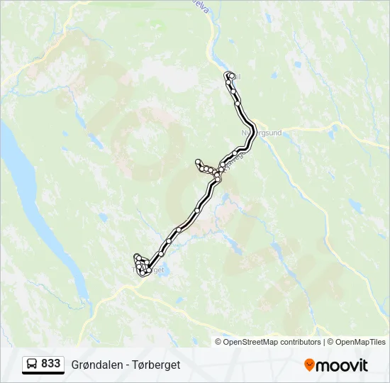 833 Bus Line Map
