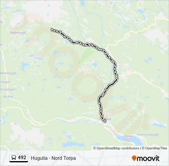 492 Bus Line Map