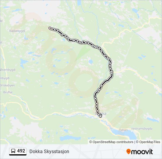 492 bus Line Map