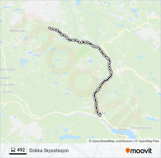 492 Bus Line Map