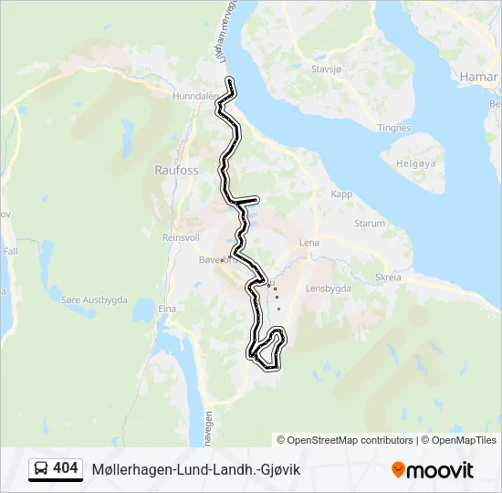 404 Bus Line Map