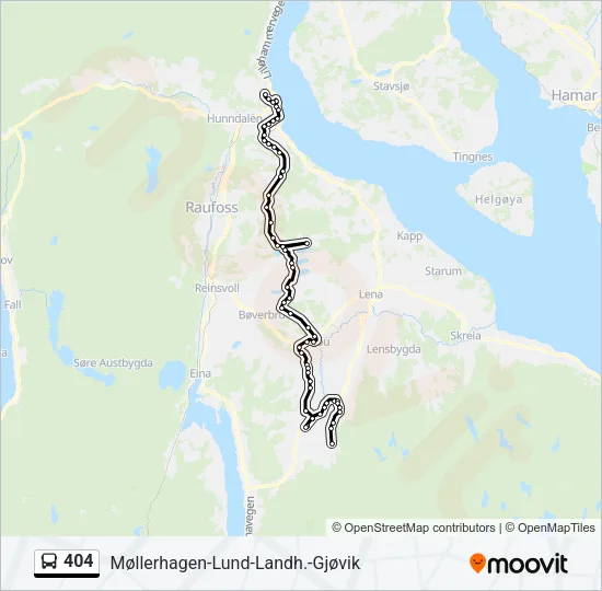 404 Bus Line Map
