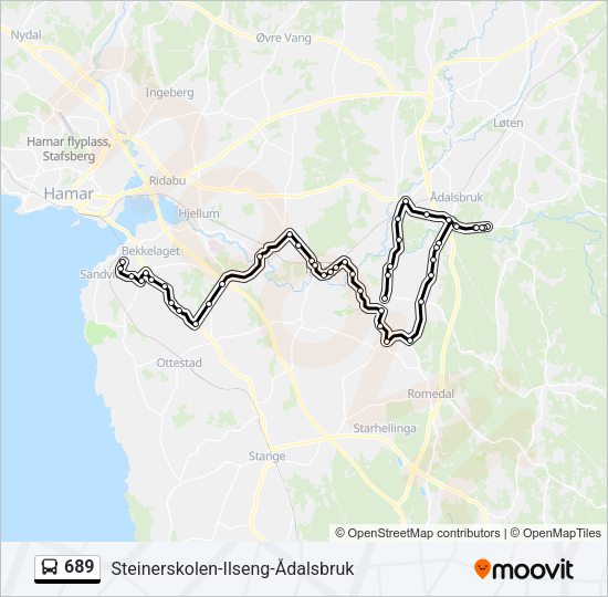 689 Bus Line Map