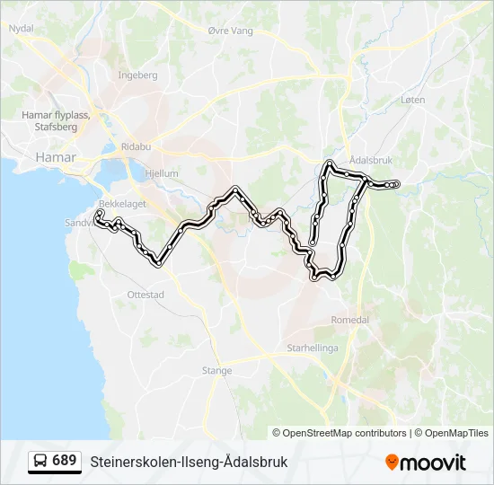 689 Bus Line Map