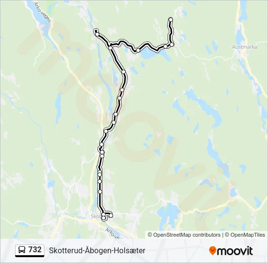 732 Bus Line Map