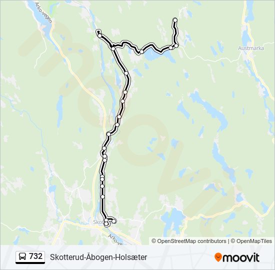 732 bus Line Map