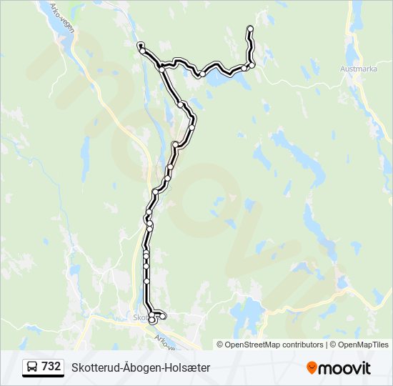 732 bus Line Map