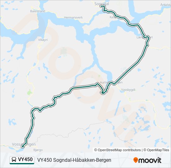 VY450 bus Line Map