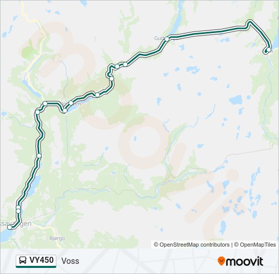 VY450 Bus Line Map