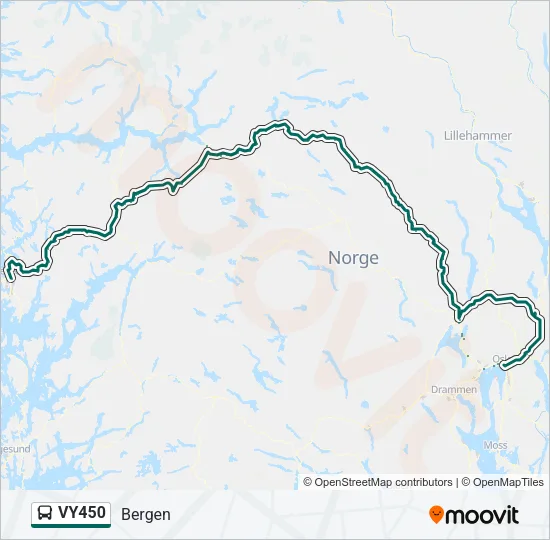 VY450 Bus Line Map