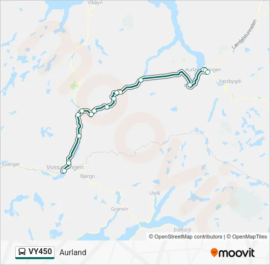 VY450 Bus Line Map