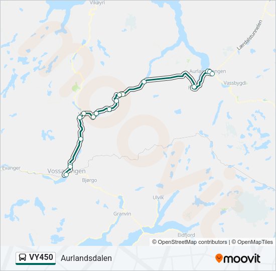 VY450 Bus Line Map