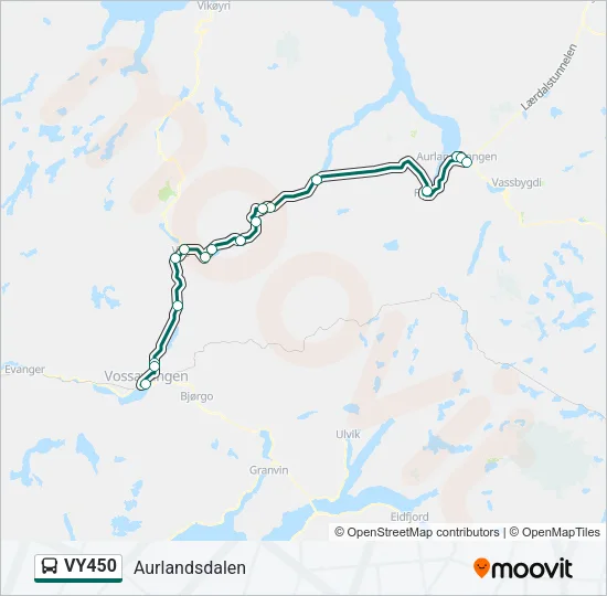 VY450 Bus Line Map