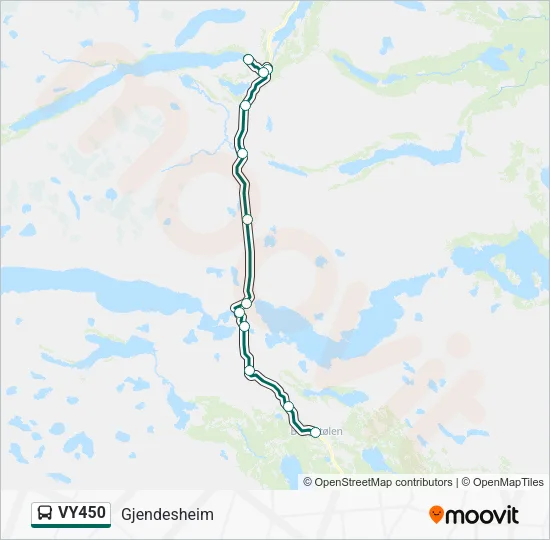 VY450 Bus Line Map