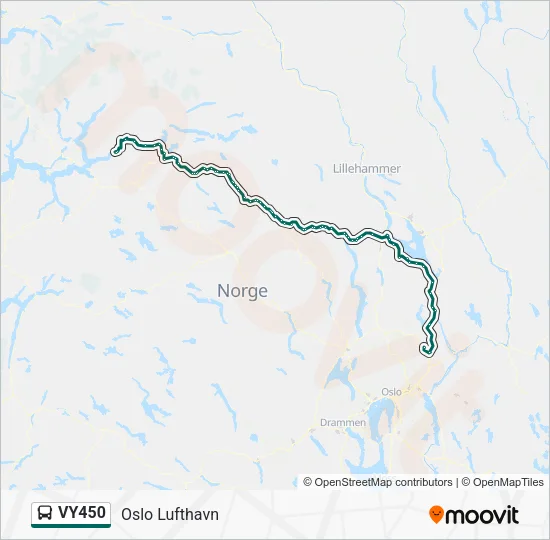 VY450 Bus Line Map