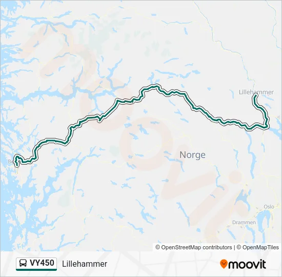 VY450 Bus Line Map