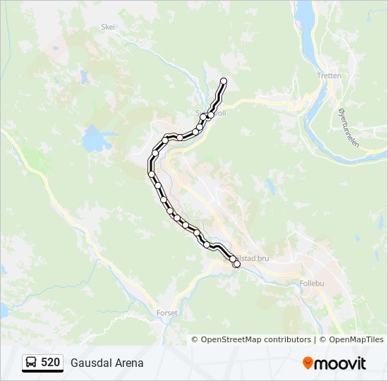 520 bus Line Map