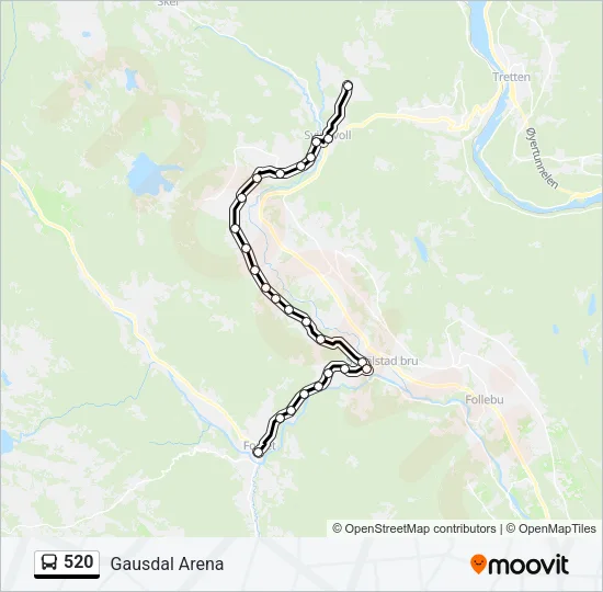 520 Bus Line Map