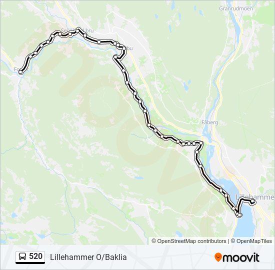 520 bus Line Map