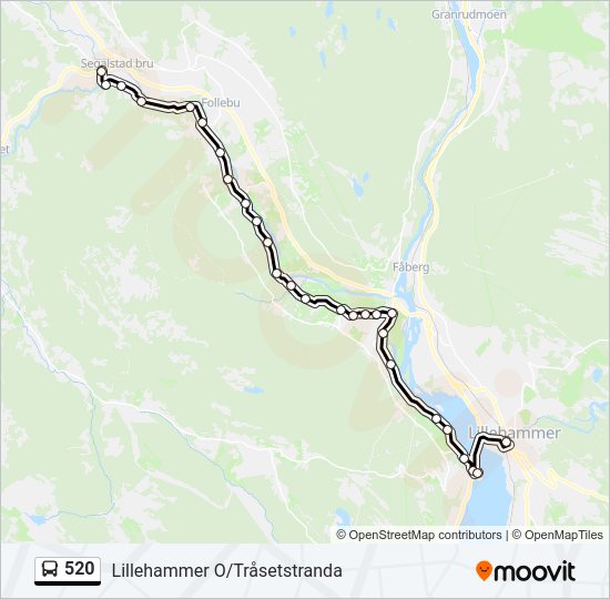 520 bus Line Map