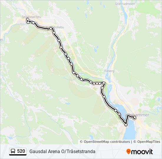 520 bus Line Map