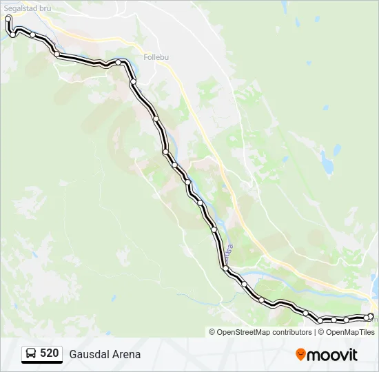 520 Bus Line Map