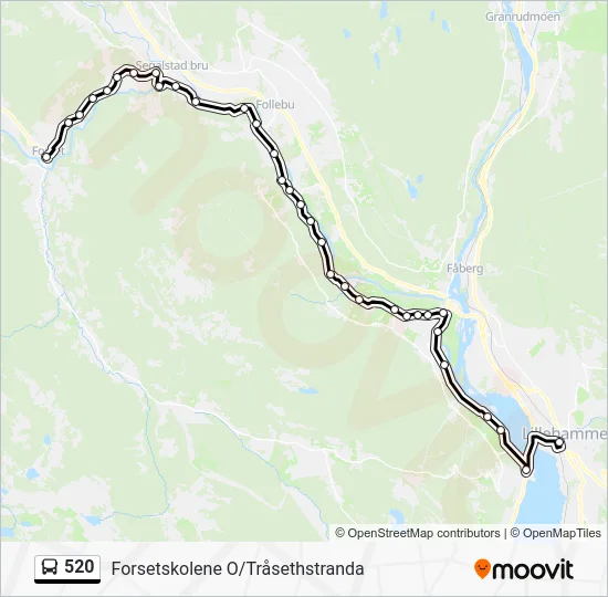 520 Bus Line Map