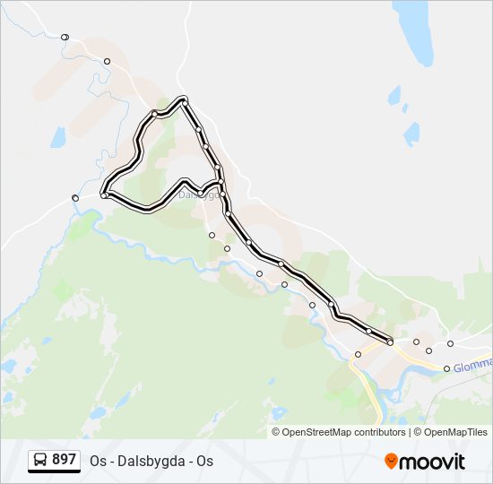 897 bus Line Map