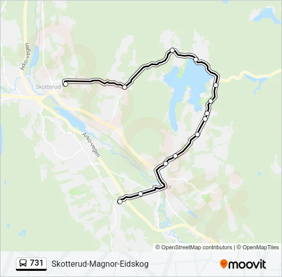 731 Bus Line Map