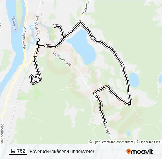 752 Bus Line Map