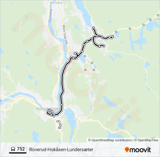 752 Bus Line Map