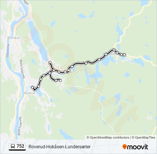 752 bus Line Map