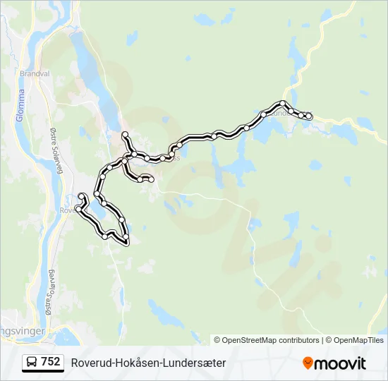 752 Bus Line Map