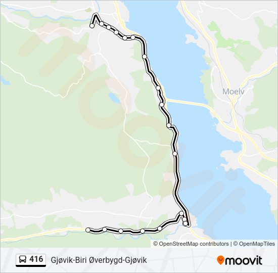 416 Bus Line Map