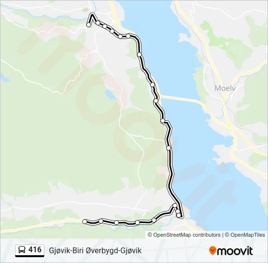 416 Bus Line Map
