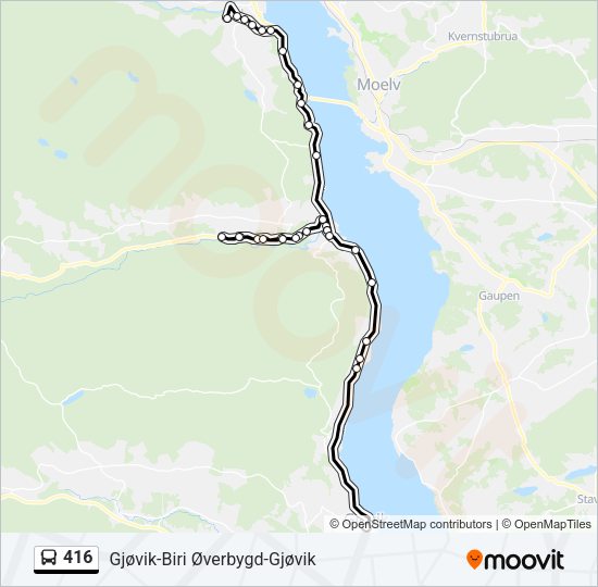416 Bus Line Map