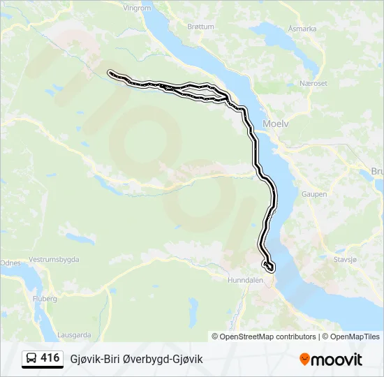 416 Bus Line Map