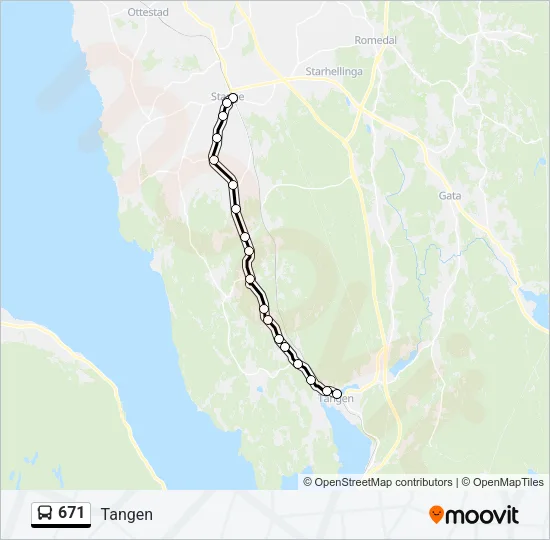 671 Bus Line Map