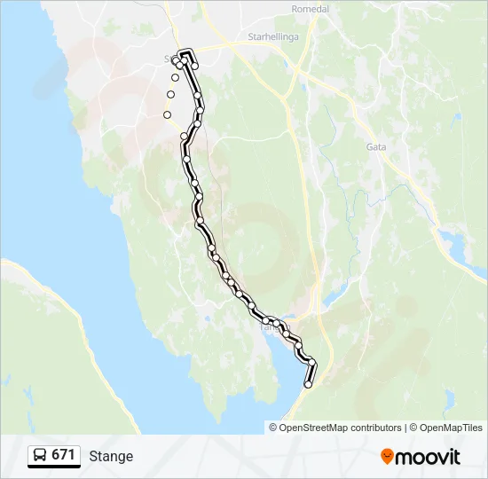671 Bus Line Map