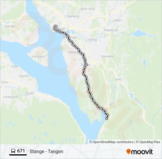 671 Bus Line Map