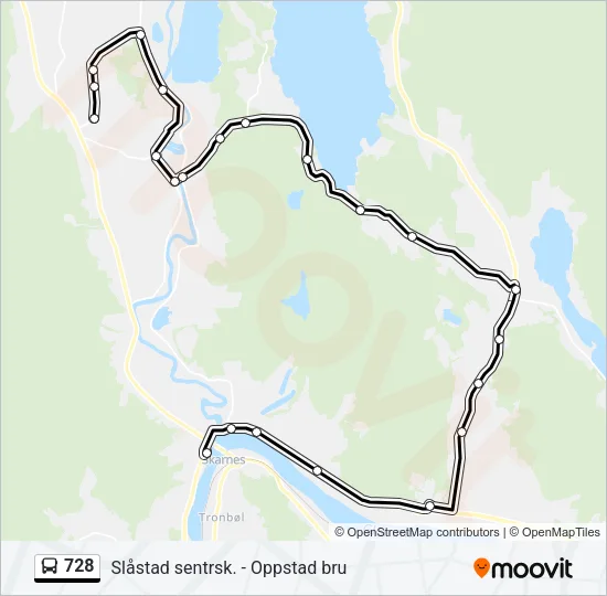 728 Bus Line Map