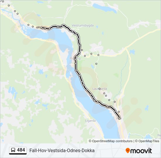 484 Bus Line Map